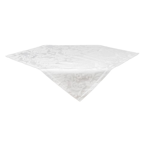 Fata de masa decorativa, model brocard, alb
